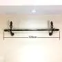 NDDDSD Clothing Rack Retro Wrought Iron Hangers Hanging Rod Clothing Store Hanger Wall Hanging Clothes Display Rack (Size : 120cm)
