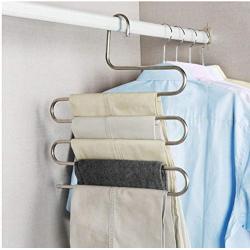 Multi-Use Pants Trousers Hanging Clothes Hanger 5-Layers Room Space Saver Home Decor 5pcs