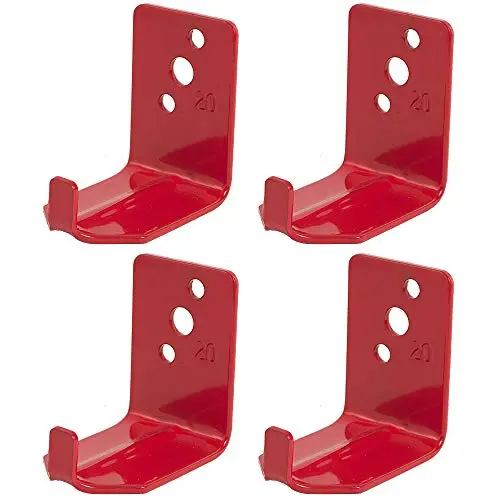 4 - Universal Fire Extinguisher Wall Hook, Mount, Bracket, Hanger for 15 to 20 Lb. Extinguisher with Screws