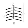 WZP Hanger Simple Multi-Functional Multi-Layer Hanger Hook,Home Wardrobe Storage Artifact Folding Hanger Iron Art/Black/As Shown