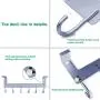 ACMETOP Over The Door Hook Hanger, Heavy-Duty Organizer for Coat, Towel, Bag, Robe - 6 Hooks, Aluminum, Matte Finish (Gray)