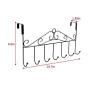 Hooks Over The Door Hook Organizer Rack Hanging, 7 Hooks, Over Door Storage Rack ? Organizer Hooks for Coats, Hats, Robes, Clothes or Towels (Black) Hooks Over The Door Hook Organizer Rack Hanging, 7 Hooks, Over Door Storage Rack ? Organizer Hooks for Coats, Hats, Robes, Clothes or Towels (Black)