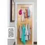 DoorShroom Door Clothing Hanger 20 Hook Modular Rack, Chrome