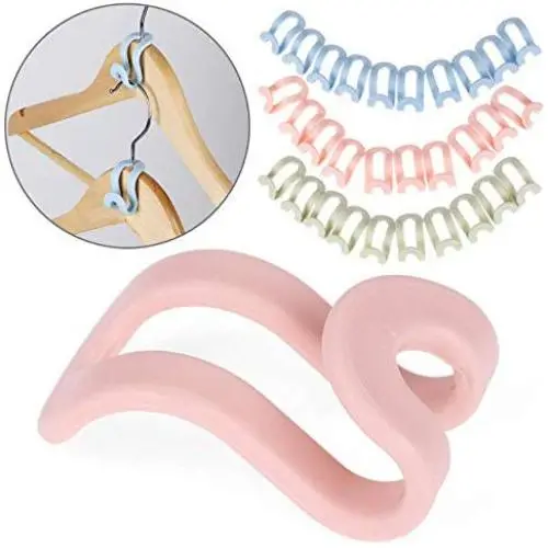 20pcs Random Color Antislip Creative Mini Clothes Hanger Home Easy Hook Closet Organizer Storage Rack Holder Accessories for Home&Living