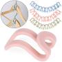 20pcs Random Color Antislip Creative Mini Clothes Hanger Home Easy Hook Closet Organizer Storage Rack Holder Accessories for Home&Living