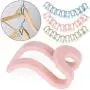 20pcs Random Color Antislip Creative Mini Clothes Hanger Home Easy Hook Closet Organizer Storage Rack Holder Accessories for Home&Living