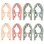 MOMSIV Foldable Travel Hangers - 8pcs Portable Clothes Hangers Non-Slip Lightweight Drying Rack for Travel and Home Use (Random Color)