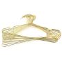 KOOBAY 30Pack 16.5" Adult Size Fashion Golden Shiny Metal Wire Hangers Apparel Display Clothes Coat Hangers