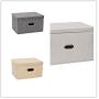 Bonwete Collapsible Canvas Storage Bag Clothes Organize Boxes with Cover for Book,Toy