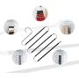 VIOLETY Pants Hanger Multi-Layer S-Style Non-Slip Stainless Steel Rack Space Saver for Jeans Clothes (1pack) VIOLETY Pants Hanger Multi-Layer S-Style Non-Slip Stainless Steel Rack Space Saver for Jeans Clothes (1pack)