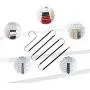 VIOLETY Pants Hanger Multi-Layer S-Style Non-Slip Stainless Steel Rack Space Saver for Jeans Clothes (1pack)