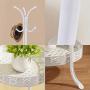 Coat Hangers Simple Coat Rack Floor Two-Tier Hanger Bedroom Metal Clothes Rack Korean Disc White Floor Hanger -0223