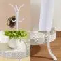 Coat Hangers Simple Coat Rack Floor Two-Tier Hanger Bedroom Metal Clothes Rack Korean Disc White Floor Hanger -0223 Coat Hangers Simple Coat Rack Floor Two-Tier Hanger Bedroom Metal Clothes Rack Korean Disc White Floor Hanger -0223
