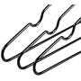 Metal Hanger Non-Slip Suit Coat Hangers Chrome and Black Friction, Suit Hangers, Pants Hangers, Metal Clothes Hanger with Rubber Coating, 16 Inches Wide, Set of 20 (Black)