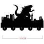 Godzilla Creative Novelty Wooden Hanger Unique Gift Clothes Hat Key Hook/Coat Rack/Wall Hook Home Decoration Wall Stickers Kitchen Bathroom Towel Hook,Black