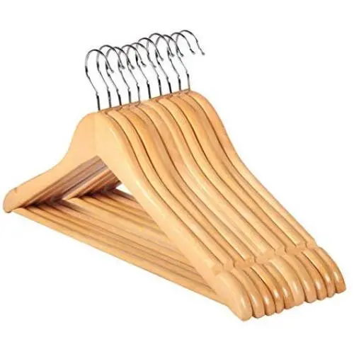 10pcs Solid Wood Hanger Non-Slip Hangers,Clothes Hangers Shirts Sweaters Dress Hanger Drying Rack for Home 10pcs Solid Wood Hanger Non-Slip Hangers,Clothes Hangers Shirts Sweaters Dress Hanger Drying Rack for Home