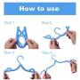 Little Patato 10Pcs Portable Travel Hangers Foldable Clothes Hangers Perfect Size Space Saving for Travel & Home Use