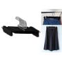 Skirt/Pants Sturdy Plastic Hangers with Swivel Hook Sturdy Clip Black Color Pack of 10 (10)