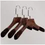 5 Pcs Non Slip Velvet Antique Wooden Coats Hanger, Deluxe Anti-Slip Flocked Walnut Wide Shoulder Wood 3cm Clothes Garment Hanger 5 Pcs Non Slip Velvet Antique Wooden Coats Hanger, Deluxe Anti-Slip Flocked Walnut Wide Shoulder Wood 3cm Clothes Garment Hanger