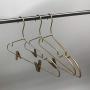 KOOBAY 30PS Golden Metal 16.5(42cm) Clothes Clips Hanger Adult Coat Hanger Display and Storage