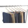 XMZFQ Pants Hangers Open Ended Easy Slide Trouser Organizers Chrome Non-Slip Clothes Hangers for Pants Jeans Scarf (10 Pack),Gray