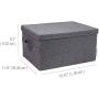 Bigso Soft Storage Boxes with Lid, Medium, Grey