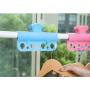 IJIA 3 Pack Clothes Pegs Windproof Laundry Hanger Clips with 7 Holes, Drying Rack Closet Organizer Plastic Clothes Hanging Rack Anti-Wind Clothespin - Random Color