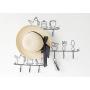 KITTENSXC Wall Hooks (3 Hooks) Iron Rack Hanger for Kitchen Home Restaurant Keys Clothes Cups Holder Craft Wall Decor Cute Pattern Design (Tea Port)