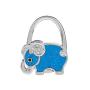 CHIVENIDO Purse Hook Textured Twinkled Elephant Shape Metal Bag Hanger for Table,Blue