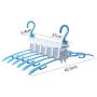 EvaroFly Multipurpose Portable Folding Hanger, Anti-skidding No Trace Storage Clothes Hanger, Save Space -Blue-a 3 Pcs EvaroFly Multipurpose Portable Folding Hanger, Anti-skidding No Trace Storage Clothes Hanger, Save Space -Blue-a 3 Pcs