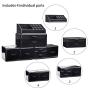 InnSweet Acrylic Cosmetic Organizer Beauty Storage Drawers, Large Makeup Storage Boxes Jewelry Display Cases with 7 Drawers, 4 Piece, Black