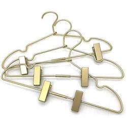 KOOBAY 30PS Golden Metal 16.5(42cm) Clothes Clips Hanger Adult Coat Hanger Display and Storage