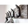 Vintage Rustic Coat Rack ?Authentic Barn Wood Hanger Rack for Towels, Clothes, Hats, Bags?Antique Door & Wall Mounted 5-Hook Rail (Railroad Spike Double Hook- 32&quotx5?&quotx 7/8", Gray)