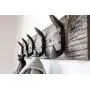 Vintage Rustic Coat Rack ?Authentic Barn Wood Hanger Rack for Towels, Clothes, Hats, Bags?Antique Door & Wall Mounted 5-Hook Rail (Railroad Spike Double Hook- 32&quotx5?&quotx 7/8&quot, Gray)