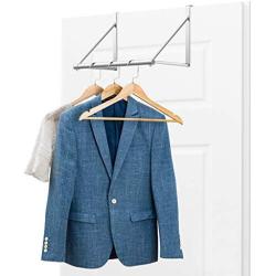 Bextsware Over The Door Closet Rod, Heavy-Duty Over The Door Hanger Clothes Organizer Rack for Towel, Home and Dorm Room Storage and Organization