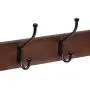 AmazonBasics Wall-Mounted Farmhouse Coat Rack, 5 Standard Hooks, Light Walnut