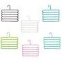Baiyu Multi-Purpose Clothes Hanger Plastic 5 Layers Pants Trousers Hanger Holder Clothes Rack Drying Holder Necktie Belt Tie Scarf Towels Non-Slip Hanger Storage Organizer 33.5cm*34cm