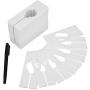 Blulu 50 Pack Clothing Rack Size Dividers Rectangular Hangers Dividers with 1 Piece Marker Pen