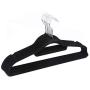 KYCPTNFJ Pack of 10 Non-Slip Thin 360 Degree Swivel Flocked Adult Clothes Hangers with Tie Bar