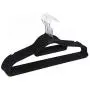 KYCPTNFJ Pack of 10 Non-Slip Thin 360 Degree Swivel Flocked Adult Clothes Hangers with Tie Bar