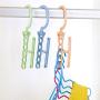 5Hole Practical Clothes Hanger Rack Space Saver Organizer Wonder Clothing Hook Magic Hanger Closet Organizer Space Save 15 (Green)