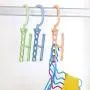 5Hole Practical Clothes Hanger Rack Space Saver Organizer Wonder Clothing Hook Magic Hanger Closet Organizer Space Save 15 (Green)