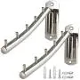 AIYoo 2 Pack Folding Wall Mounted Clothes Hanger Rack, Clothes Hook Stainless Steel Garment Hooks with Swing Arm Holder Closet Storage Organizer for Laundry Room Bedrooms Bathrooms AIYoo 2 Pack Folding Wall Mounted Clothes Hanger Rack, Clothes Hook Stainless Steel Garment Hooks with Swing Arm Holder Closet Storage Organizer for Laundry Room Bedrooms Bathrooms