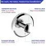 HOME SO Bathroom Hook with Suction Cup Holder, Diamond Collection - Removable Shower & Kitchen Hooks Hanger for Towel, Bath Robe, Coat, Loofah (Chrome 2-Pack)