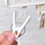 PeiQiH 24 Cilps Drying Rack Clothes Hangers, Foldable Laundry Clip & Drip Plastic Hangers 360° Swivel Hook Space Saving for Underwear Gloves Socks-white-24 Cilps 65x19cm