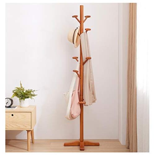 Angels home Coat Stand Clothes Rack Wooden Hooks Coat Racks Free Standing Coat and Hat Stand Tree Clothes Stand Entryway Hallway Coat Hanger