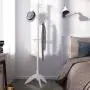Vlush Rubber Wood Coat Rack Free Standing, 11 Hooks Hallway/Entryway Coat Hat Tree Coat Hanger for Clothes, Suits, Accessories, White Vlush Rubber Wood Coat Rack Free Standing, 11 Hooks Hallway/Entryway Coat Hat Tree Coat Hanger for Clothes, Suits, Accessories, White