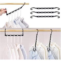 10pcs Clothes Hanger Plastic Portable Travel Folding Convenient Storage Home Bedroom Storage Holder Plastic Clothes Hangers