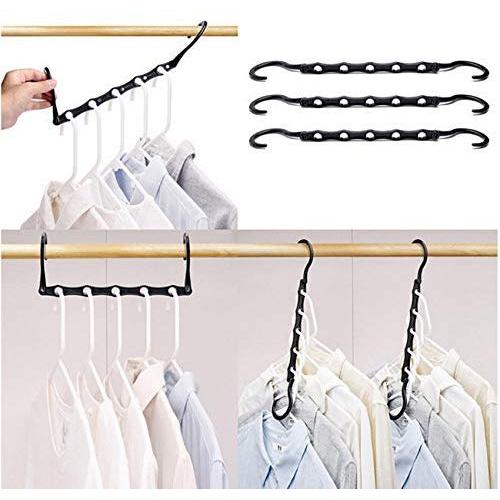 10pcs Clothes Hanger Plastic Portable Travel Folding Convenient Storage Home Bedroom Storage Holder Plastic Clothes Hangers