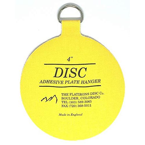 Flatirons Disc - Invisible English Disc - Adhesive Plate Hanger, 4 inch (Pack of 6)